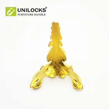 UNILOCKS 52Pcs 65mm*42mm Cutie de Lemn de Aur Picioare Picior de Colț Protector Triunghi Suport Decorativ Pentru Mobilier Hardware