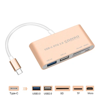 USB C HUB pentru Card Reader Adaptor de Tip C la HDMI Ethernet RJ45 pentru Macbook Pro USB de Tip c-c Splitter Multi Combo