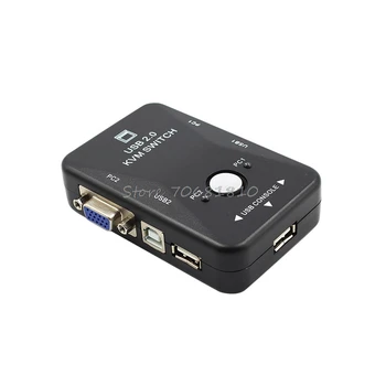 USB2.0 2-Port KVM Comutator Comutator Mouse/Tastatura/VGA Monitor Video 1920x1440 Picătură de transport maritim