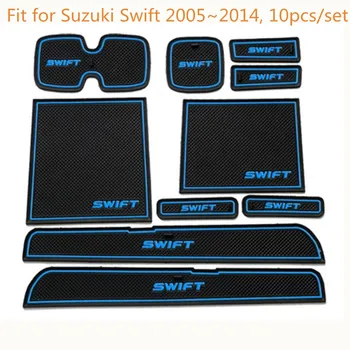 Ușa De La Mașină Mat Fit Pentru Suzuki Swift 2005-Anti-Alunecare Ușa De La Mașină Slot De Cauciuc Latex Groove Covoare Interior Cupa Perna Auto-Styling