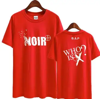 Vară stil bap b.o.p noul album noir care x este o imprimare gât tricou maneca scurta barbati femei kpop t-shirt