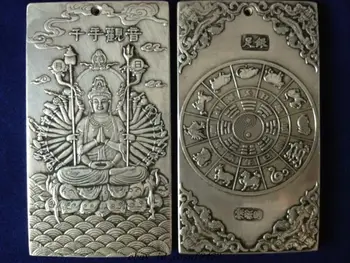 Vechi tibetan tibet argint guan kwan yin buddha statuie dragon nepal thangka thanka