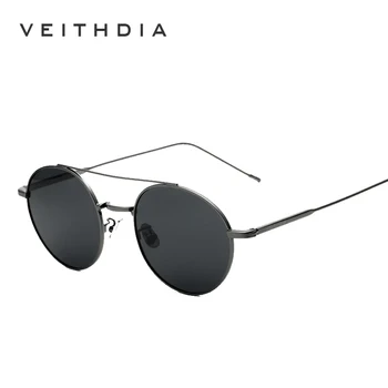 VEITHDIA Brand de Moda Unisex Ochelari de Soare Polarizat de Acoperire Oglinda ochelari de Soare de Conducere Rundă de sex Masculin Ochelari de nuante Pentru Bărbați/Femei