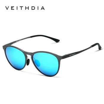 VEITHDIA Unisex Retro Aluminiu Magneziu Oglindă ochelari de Soare Lentile Polarizate de Epocă Ochelari de Conducere Ochelari de Soare Barbati/Femei 6625