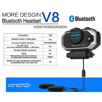 Versiunea În Limba Engleză Easy Rider Vimoto V8 Motocicleta Casca Bluetooth Intercom Cască De Reducere A Zgomotului Sunet Clar
