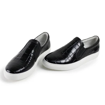 Vikeduo 2018 vânzări la cald Manual Plat masculin de agrement pantofi din Piele de Moda Confortabil Negru skateboard Mens Casual Pantofi