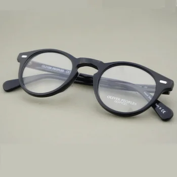 Vintage ochelari ov5186 Gregory peck clar rama de ochelari pentru femei și bărbați ochelari rotunzi optice lentile de prescriptie medicala