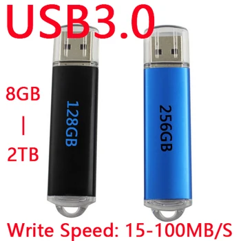 Viteza de rapid Negru Albastru Memoria USB Flash Drive 64GB USB 3.0 Pen Drive 16GB 64GB 32GB Memory Stick Hard Disk-Cheie de 1TB, 2TB 128GB