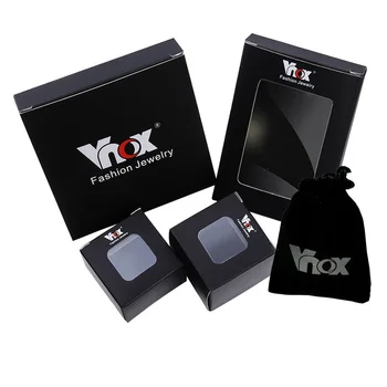 Vnox Drop-shipping Barbati Colier Negru din Oțel Inoxidabil Lanț Pereche Mănușă de Box Pandantiv Charm Rock Punk Fitness Masculin Bijuterii