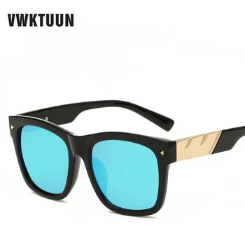 VWKTUUN Pătrat de Epocă ochelari de soare Moda Barbati ochelari de Soare pentru Femei Brand Designer Cadru Metalic ochelari de Soare Pentru Barbati Oculos de sol