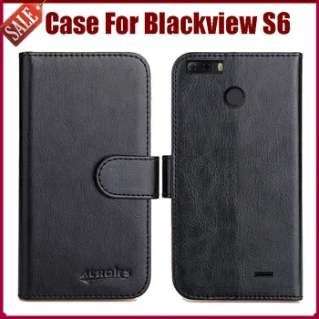 Vânzare Fierbinte! Blackview S6 Nou Caz De Sosire 6 Culori De Înaltă Calitate, Piele Flip Capacul De Protecție Pentru Blackview S6 Caz Telefon Sac
