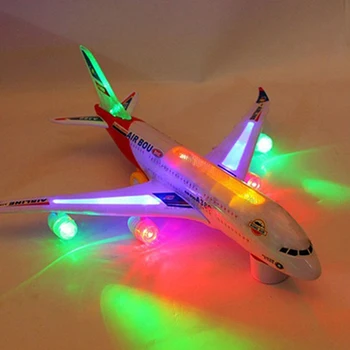 Vânzare fierbinte! Copii Copii Cadou Jucarie Pilot Automat Flash Sunet Aeronave Muzica De Iluminat Jucării Avion