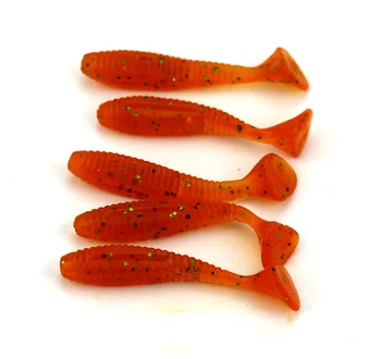 Vânzare mare 50pcs Coadă Lungă de Pescuit Nada Grub Worm Momeli de Pescuit, T Coada Moale Momeala Mini Simulare de Pescuit Lures 5cm 2.2 g