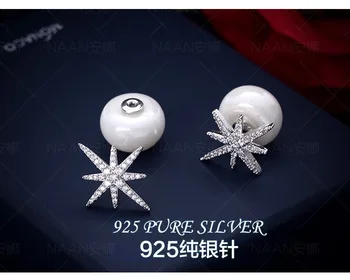VÂNZAREA argint 925 Europa Pene de Cristal de la Swarovski noua moda creative cz Femeie tassel Cercei fulgi de zăpadă hot de bijuterii
