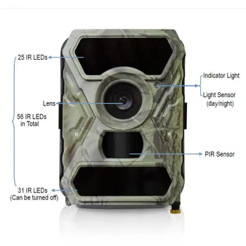Vânătoare Camera 12MP HD 1080P 0,4 s timpul de declanșare Digital cu Infraroșu Scouting Trail Camera Capcana LED-uri IR 940nm Hunter Cam 3.0 C