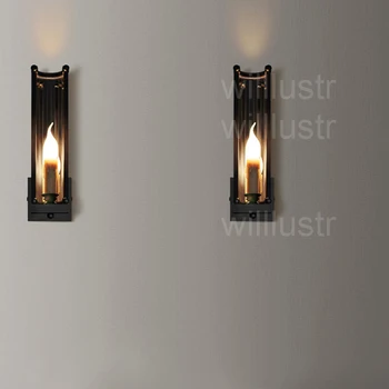 Willlustr epocă de fier tranșee de perete lampă de perete oglindă reflectă corp de iluminat lumina noptieră loft stoc pivniță subsol magazin bar