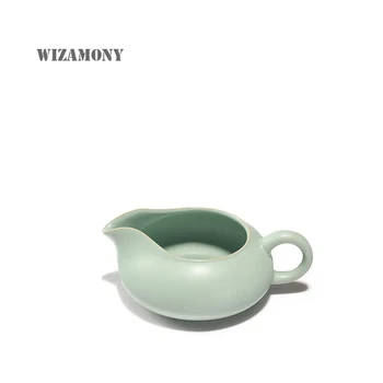 WIZAMONY 1buc set de ceai Chinezesc Ru Cuptor Glazura Handmake Corect Cana Justiție Cana Ceainic Puncte de Ceai ware Kung Fu Set de Ceai ceașcă de ceai