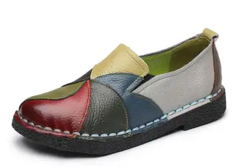 XGRAVITY 2018 Nouă Primăvară de Toamnă Doamnă Moda Pantofi Plat Elegante, Confortabile, de Culoare Amestecat Femeie Piele Pantofi de sex Feminin, A016