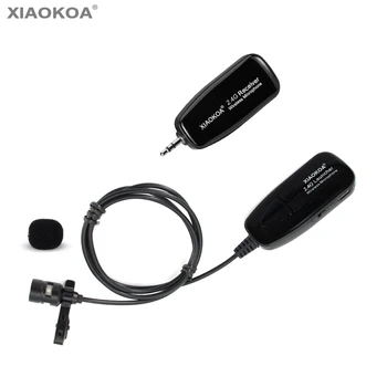 XIAOKOA 2.4 G Wireless Lavaliera Microfon de Cască Și Portabile 2 In 1 Pentru Voce Amplificator de Camera de Înregistrare de Înregistrare iPhone