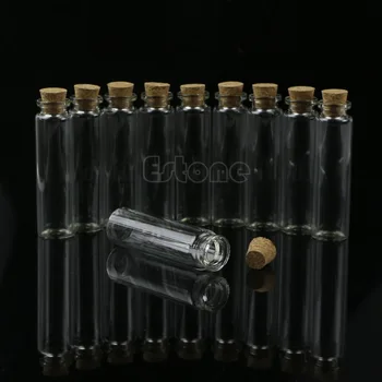 Y142 Vânzare Fierbinte 20buc 20mL Mini Mici Mici Clar Dop de Plută Flacoane de Sticlă Flacoane de en-Gros
