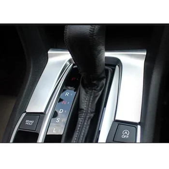 YAQUICKA Auto Interioare Accesorii Schimbătorului de Viteze Capac Panou masca de Styling Pentru Honda Civic al 10-lea 2016 2017 Chrome ABS Mat