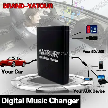 Yatour Auto Adaptor AUX MP3 SD USB Muzica CD Changer 6+6PINI Conector PENTRU Toyota Camry Fortuner Prius Tundra FJ Crucisator Radio