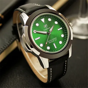 YAZOLE Brand Cuarț Ceas pentru Bărbați Militar Armata Ceasuri de mână de sex Masculin Sportive, Ceas Luminos Verde Fantomă Montre Homme YD372