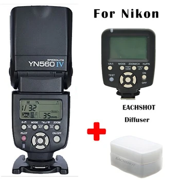 Yongnuo YN-560 IV + YN-560 TX Setați Blițul Speedlite pentru Nikon DSLR, cum ar fi D750 D700 D610 D600 D800 D810 D5300 D5200 D5100