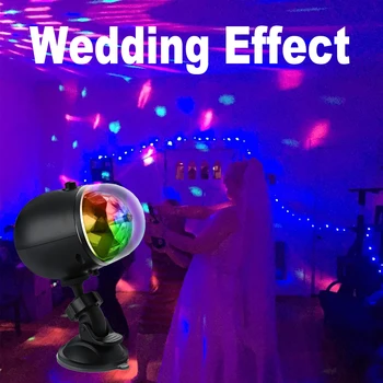 ZjRight USB 5V-a Construit în baterie Auto Roti RGB lumina de scena Impermeabil petrecerea de nunta efect lumini bar, ktv dj iluminat