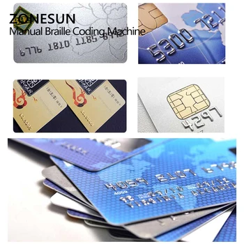 ZONESUN 68 sau 72 de Caractere din PVC Card Embosser Mașină de Ștanțare de Credit, ID-ul de VIP Magnetic Relief