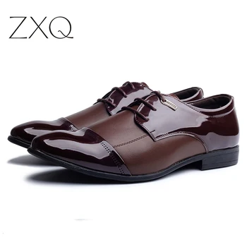 ZXQ Plus Dimensiune 38-47 Oameni de Afaceri Pantofi Casual Barbati Falts Oxford Dress Pantofi Pentru Bărbați de Înaltă Calitate pentru Bărbați Pantofi de Piele