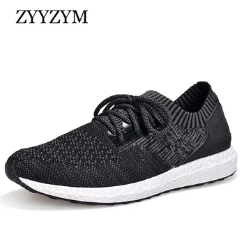 ZYYZYM Barbati Pantofi Casual Primavara-Vara Dantela-up Low Stil ochiurilor de Plasă Respirabil de Sus Adidași de Moda de Tineret Om Pantofi 2018 Fierbinte de Vânzare