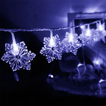 Zăpadă în Formă de led-ul Bateriei șir lumina 3M 30Leds Alimentat de la Baterie Decor cu LED-uri pentru Nunta de Crăciun,Petrecere ghirlanda de lumini cu led-uri