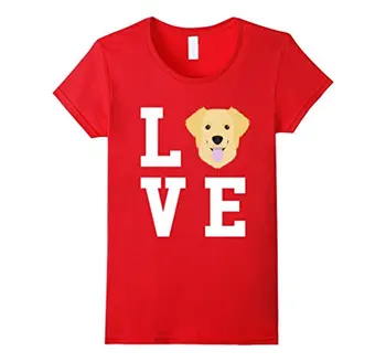 Îmi Iubesc Câinele Golden Retriever Iubitor De Animale Moda T-Shirt Tricou Femei, Tricou De Vară Joc De Fete Tricou 100 % Bumbac