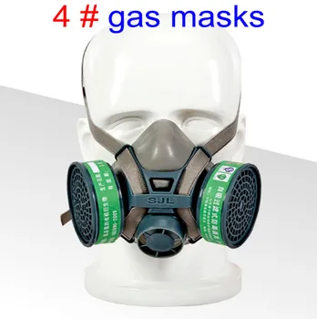 Împotriva Formaldehidă Pesticide Dublu Rezervor De Gaz Spray Cu Vopsea Chimică Praf De Silicon De Protecție Respiratorie Respiratorie Cu Masca De Gaze