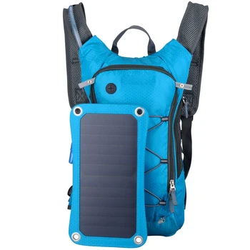 În aer liber Camping 6.5 W Panou Solar Rucsac Drumeții Back Pack 15L Sac Impermeabil cu Apă Sac & Ieșire USB Încărcător Rucsac