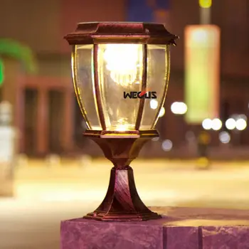 În aer liber, Solar Pilon Lampa Europene Villa Lumina de Perete rezistent la apa Casă Curte cu Grădină de Lumină,D20X35CM 1.2 W