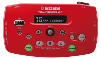 Șeful de Roland VE-5 Interpret Vocal Efect Procesor (Roșu)