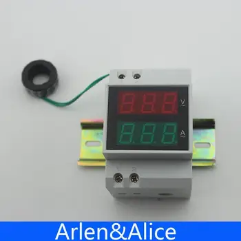 Șină Din display LED Tensiune și curent metru cu extra CT Transformatoare de Curent voltmetru ampermetru gama AC 200-450V 0.1-99.9 O