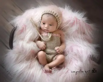 0-1M sau 3-4M copil Nou-născut costum fotografie elemente de recuzită de tricotat pălărie pentru sugari baby photo props copilul nou-născut fete haine