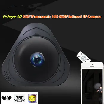 1.3 MP 360 de Grade Camera IP WIFI 960P Baby Monitor Audio cu Două căi de Acasă de Securitate CCTV Camera WI-FI Android 3D Panorama VR