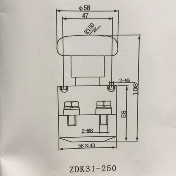 1 buc 220V 250A Electric Stivuitor Piese-curent de Alimentare Întrerupătoare pentru Oprire de Urgență Comutator Comutator Direcție ZDK31-250