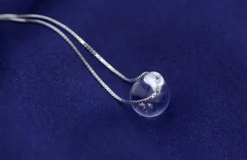 1 buc Cristal Lacrima de Sirena Drop Colier 925 sterling-silver waterdrop Colier | Piatra Naturala Alb pentru Femei GTLX494