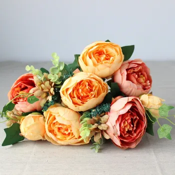 1 buc mai Multe Culori Frumoase, Fermecătoare, Încântătoare Bujor Flori Artificiale Petrecere de Nunta Casa de Flori