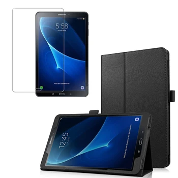 1 x Ecran Protector , de Lux Folio Stand din Piele Caz Acoperire Magnetică Pentru Samsung Galaxy Tab 10.1 T580 T585 T580N T585N
