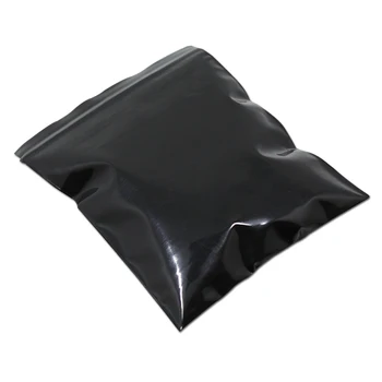 10*15 cm 100buc/ Lot Opac Negru cu Fermoar din Plastic rezistent la Umiditate de Depozitare Saci Cu Valva Auto Sigiliu Fermoar Moale Poli Alimentar Husă
