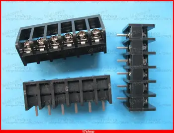 10 buc Negru 6 pin 6,35 mm Bloc Terminal cu Șurub Conector de Tip Barieră DC29B