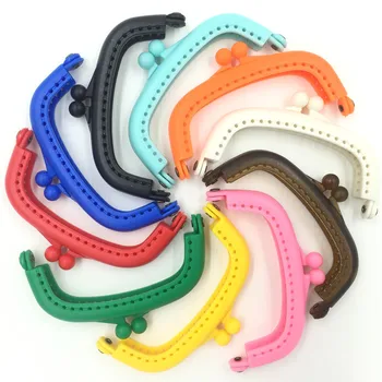10 Culori de Moda DIY Plastic Ambreiaj Cadru Arc Sărut Cleme 9x5cm Geantă de mână de Mâner de Blocare