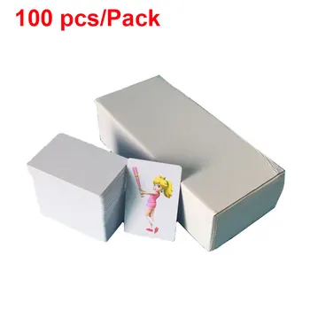 100 BUC/LOT Alb Carduri PVC Impermeabil de Afaceri Cărți de IDENTITATE Inkjet Cerneala Dye/Pigment de Cerneală Pot Imprima Direct de Pe