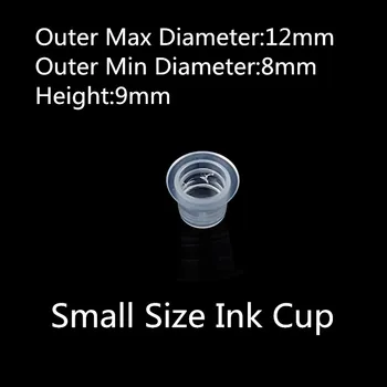 1000Pcs /Sac de Unică folosință Cerneală Cupe din Plastic Alb Cerneală Tatuaj Titularii de Dimensiuni Mici Sprancene Tatuare Machiaj Accesorii de Aprovizionare Instrumente